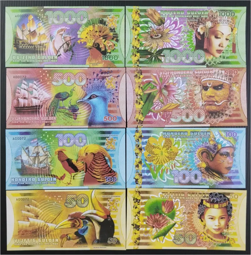 NETHERLAND EAST INDIES - 4 x DIFFERENT NOTES SET - UNC MINT CONDITION (2016) - 1