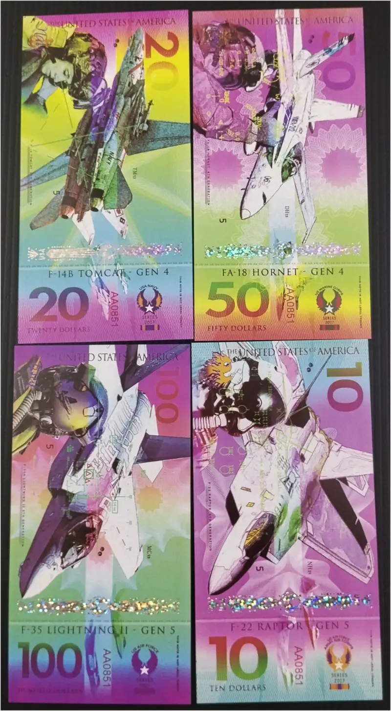 USA - FANTASY 4 x DIFFERENT NOTES SET -  UNC MINT CONDITION (2017) - 1