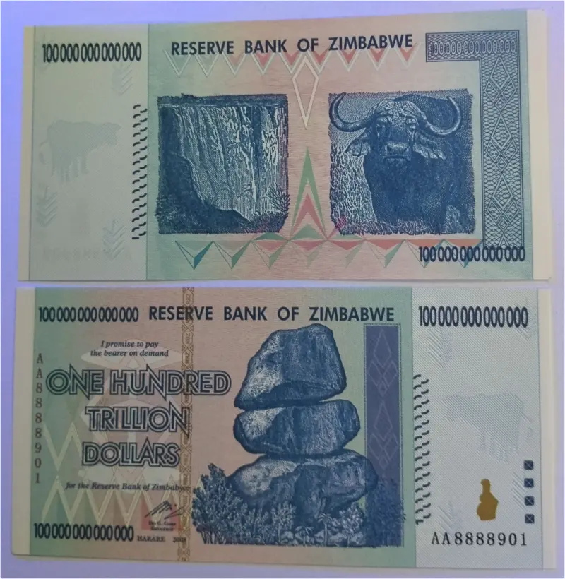 ZIMBABWE - 100 TRILLION DOLLARS  (2008) - 1