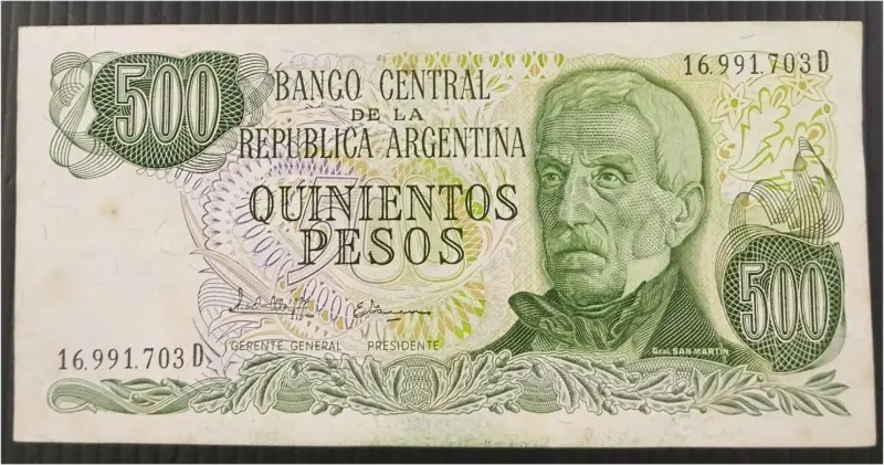 ARGENTINA - 500 PESOS - UNC CONDITION (1970 & 1980) - 1
