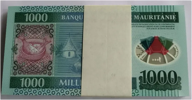 MAURITANIA - 1000 OUGUIYA BUNDLE - GEM UNC MINT CONDITION - 1