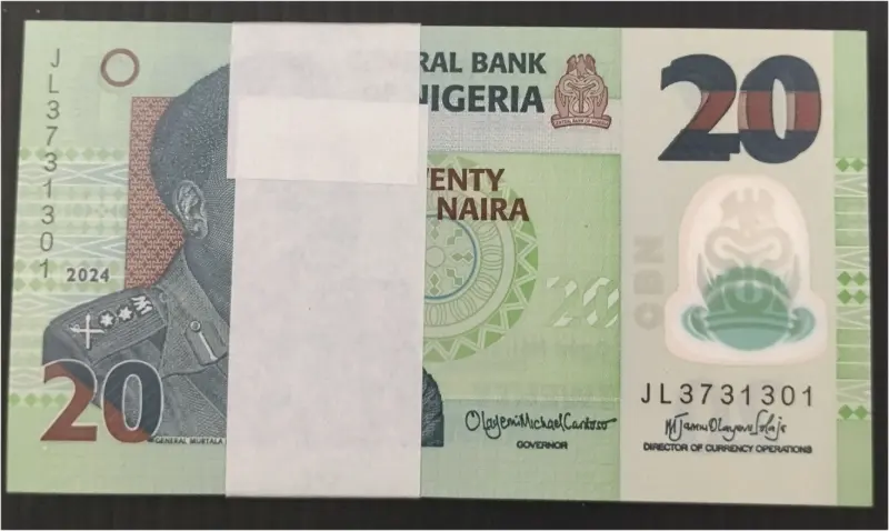 NIGERIA - 20 NAIRA BUNDLE -  GEM UNC MINT CONDITION - 1