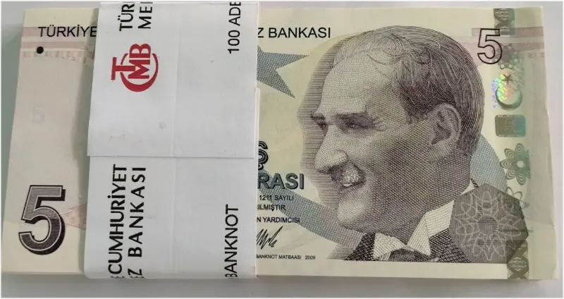 TURKEY - 5 LIRA BUNDLE - GEM UNC MINT CONDITION - 1