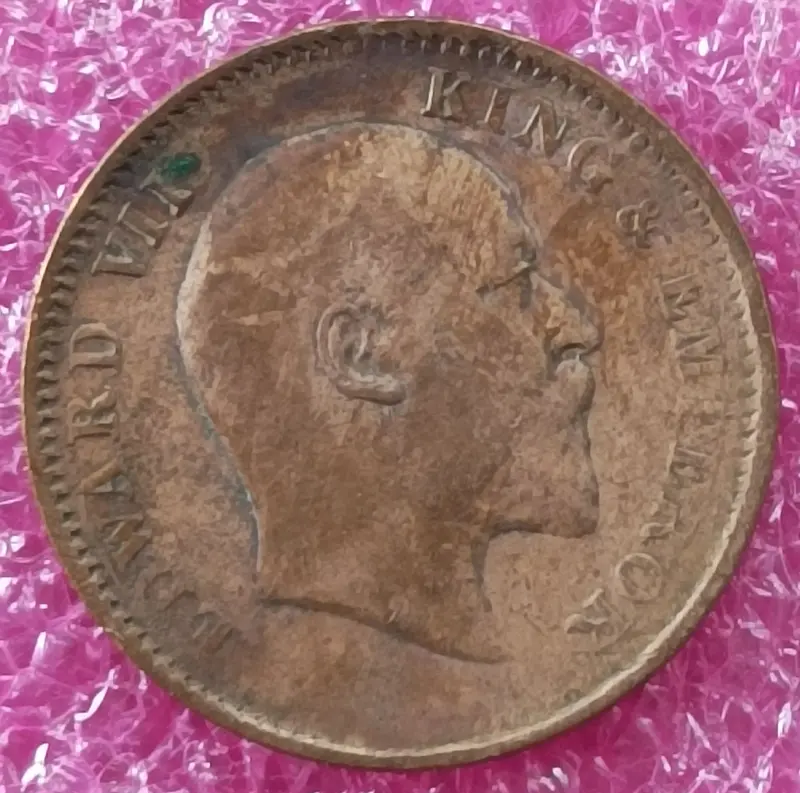 King Edward VII -   One Quarter Anna ( 1/4 Anna ) Coin  ( 1903 - 1910 ) British India - 1