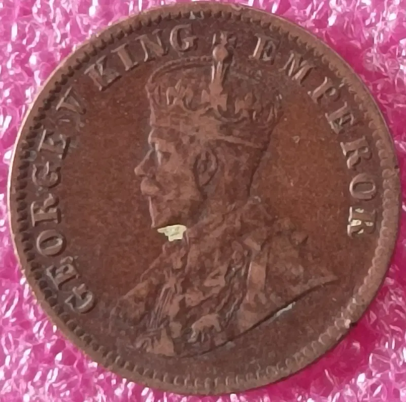 King George V -  One Quarter Anna ( 1/4 Anna ) Coin ( 1911 - 1936 ) , British India - 10