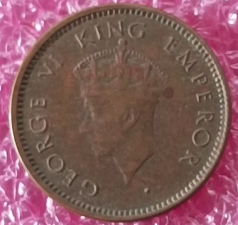 King George VI  - 1/12 Anna Coin ( 1939 - 1942 ), British India - 50