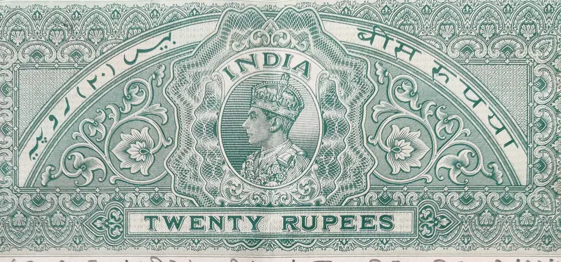 BRITISH INDIA - KING GEORGE VI ( KG VI) - 20 Rupees  - Stamp Paper , Bond Paper , Revenue , Fiscal , NON JUDICIAL - 1