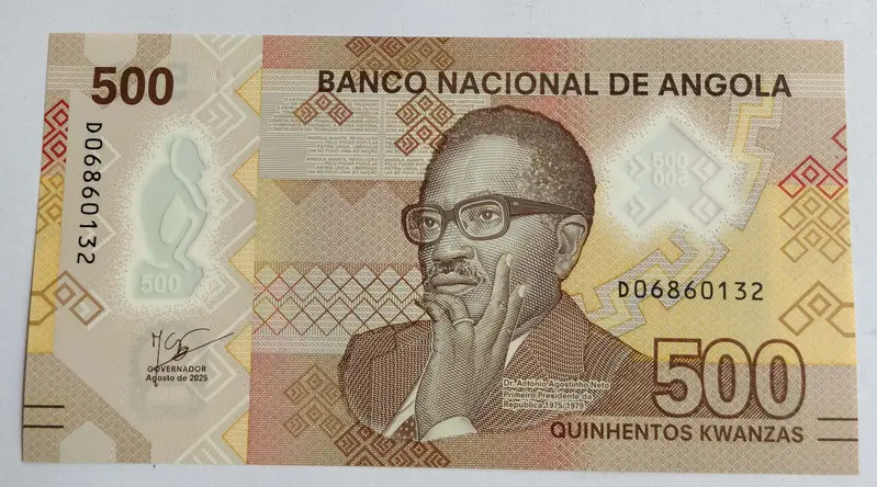 ANGOLA - 500 KWANZAS  -  POLIMER NOTE - UNC & MINT CONDITION - 1