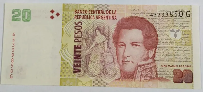 ARGENTINA - 20 PESOS - UNC & MINT CONDITION  ( 1999 ) - 1
