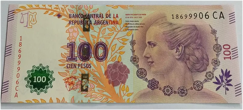 ARGENTINA - 100 PESOS  - UNC & MINT CONDITION - 1