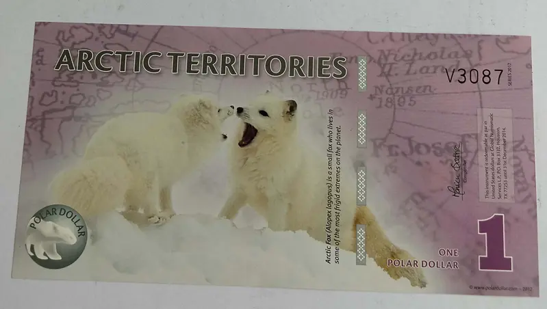 ARCTIC - 1 POLAR DOLLAR - UNC & MINT CONDITION - 1