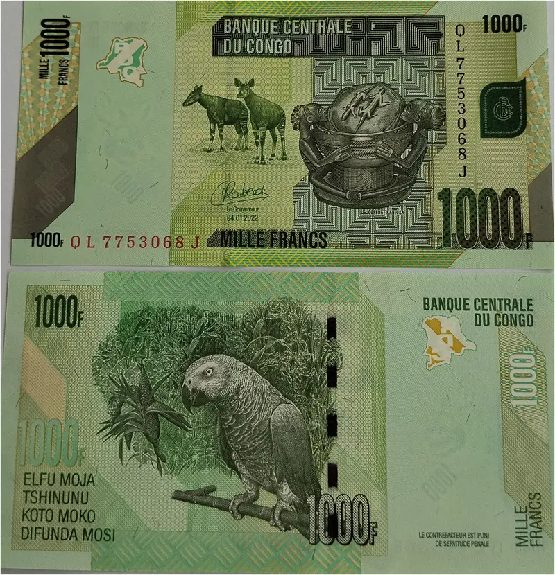 CONGO - 1000 FRANCS - UNC & MINT CONDITION  - 1