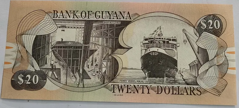 GUYANA - 20 DOLLAR - UNC & MINT CONDITION - 1