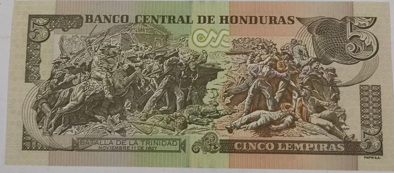 HONDURAS - 5 LEMPIRAS - UNC & MINT CONDITION (1827) - 1