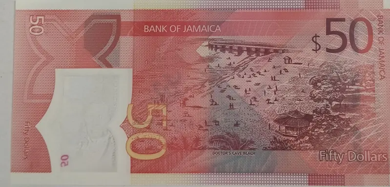 JAMAICA - 50 DOLLAR - COMMEMORATIVE - POLYMER NOTE - UNC & MINT CONDITION - 1