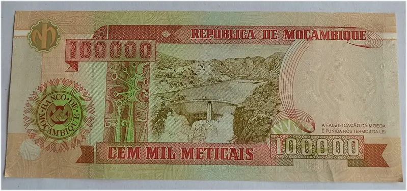 MOZAMBIQUE - 100,000 METICAIS - UNC & MINT CONDITION - 1