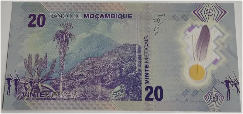 MOZAMBIQUE - 20 METICAIS - POLYMER NOTE - UNC & MINT CONDITION (2024) - 1