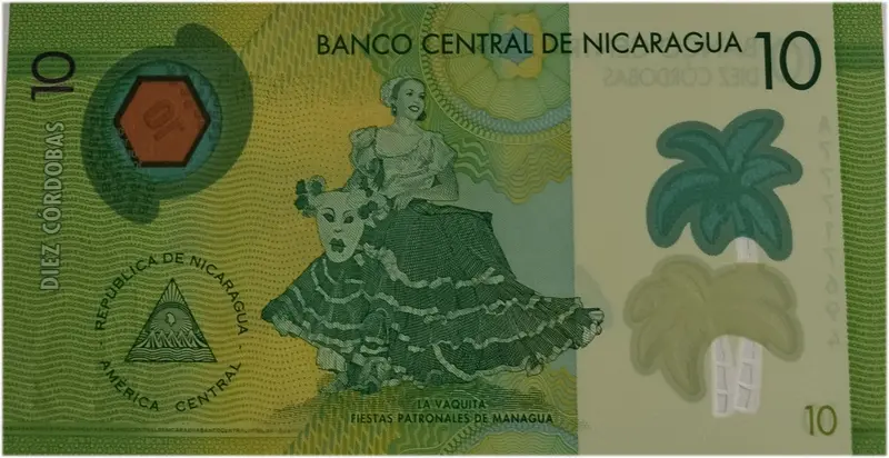 NICARAGUA - 10 CORDOBAS - POLYMER NOTE - UNC & MINT CONDITION - 1