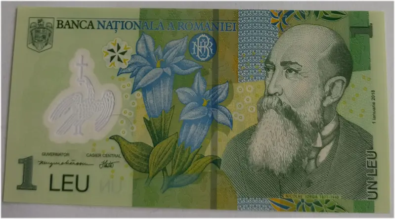 ROMANIA - 1 LEU - POLYMER NOTE - UNC & MINT CONDITION (2005) - 1