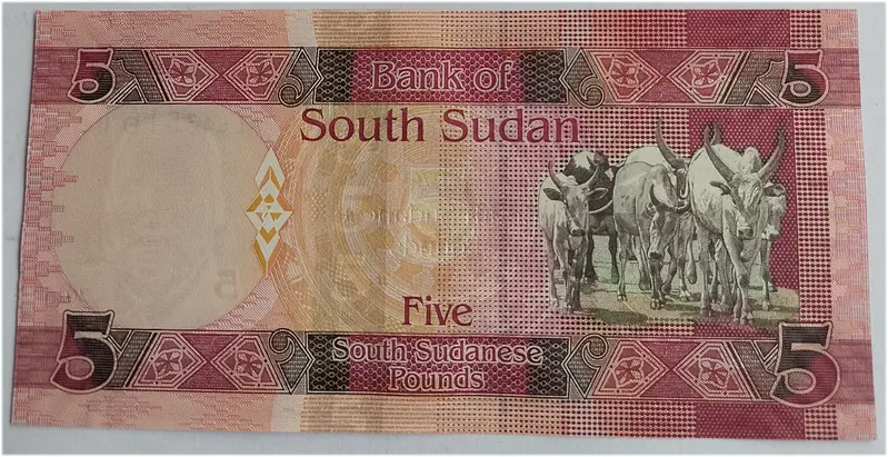 SOUTH SUDAN - SOUTH SUDANESE 5 POUNDS - UNC & MINT CONDITION (2015) - 1