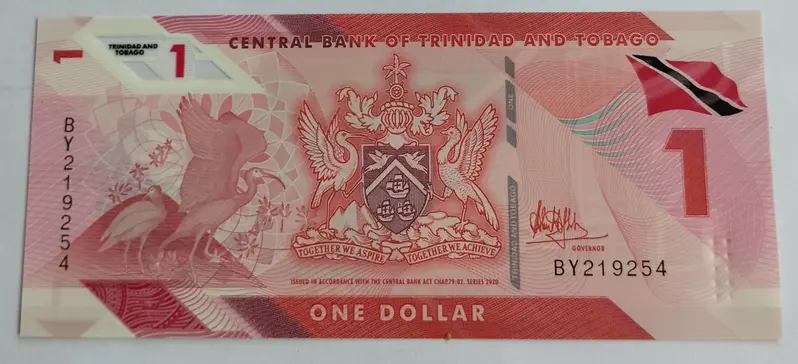 TRINIDAD AND TOBAGO - 1 DOLLAR - POLYMER NOTE - UNC & MINT CONDITION - 1
