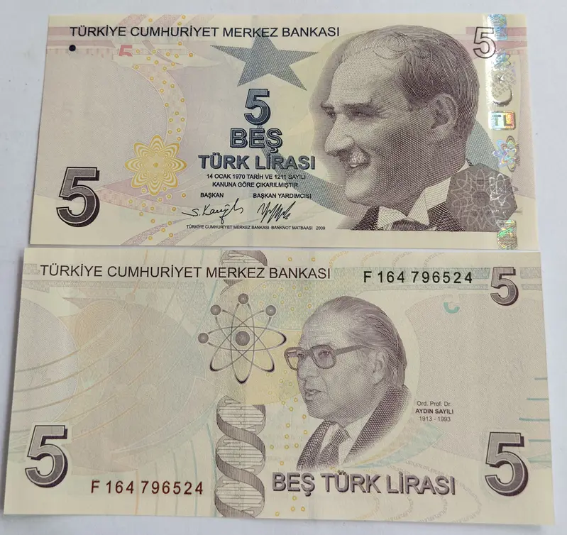 TURKEY-  5 LIRA - UNC & MINT CONDITION - 1
