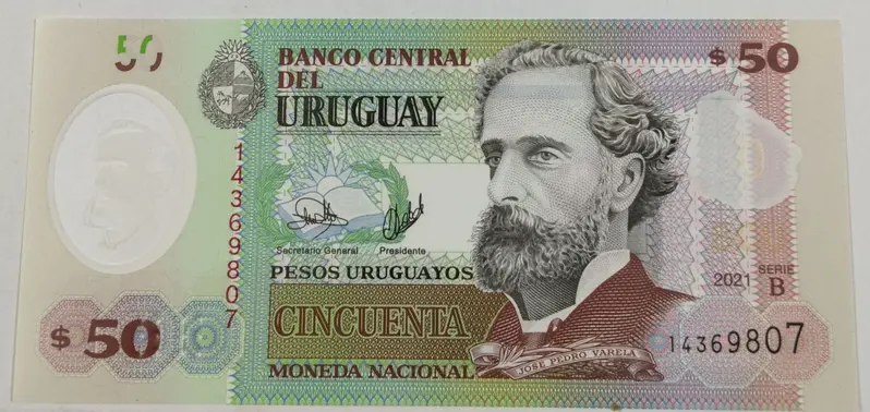 URUGUAY - 50 PESOS URUGUAYOS - UNC & MINT CONDITION - 1