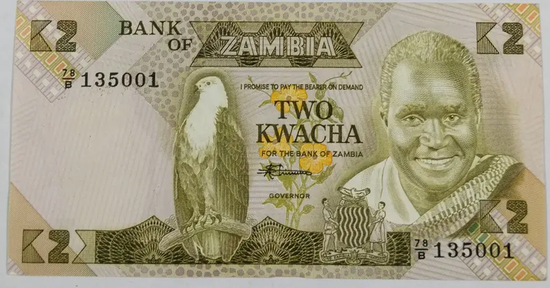 ZAMBIA - 2 KWACHA - UNC & MINT CONDITION  - 1
