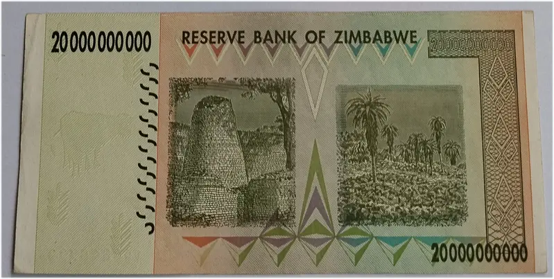 ZIMBABWE - 20 BILLION DOLLAR - EXTRA FINE CONDITION - 1