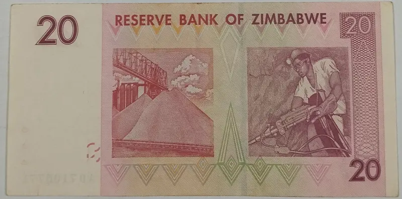 ZIMBABWE - 20  DOLLAR - EXTRA FINE CONDITION - 1