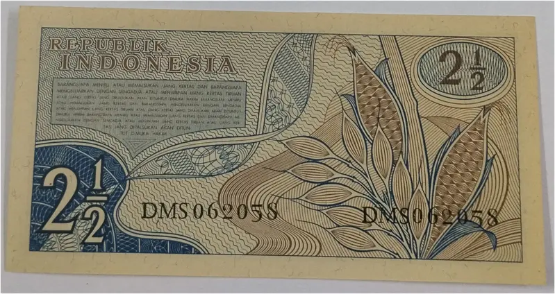 INDONESIA - 2 1/2 RUPIAH - UNC & MINT CONDITION (1961 ) - 1