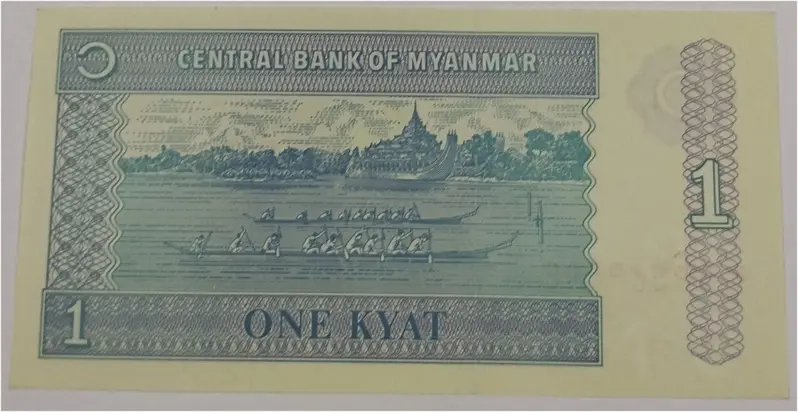 MYANMAR - 1 KYAT - UNC & MINT CONDITION (1996) - 1