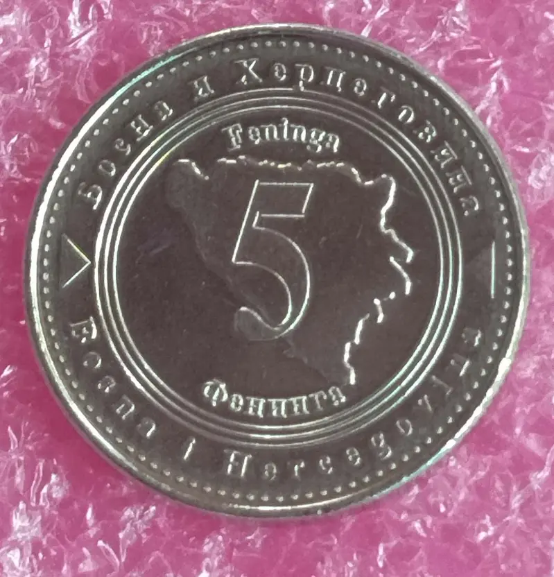 BOSNIA - 5 FENINGA - UNC MINT CONDITION (2017) - 1