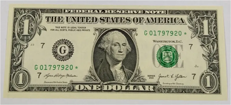 AMERICA - $ 1 CURRENCY STAR NOTE - UNC & MINT CONDITION - 1