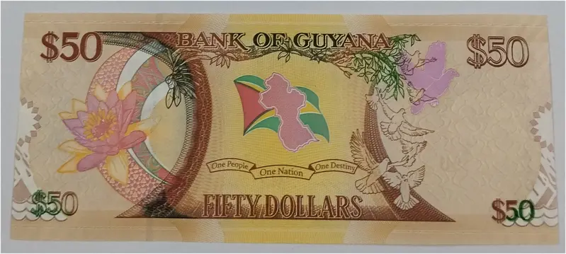 GUYANA - 50 DOLLARS - UNC & MINT CONDITION (2016) - 1