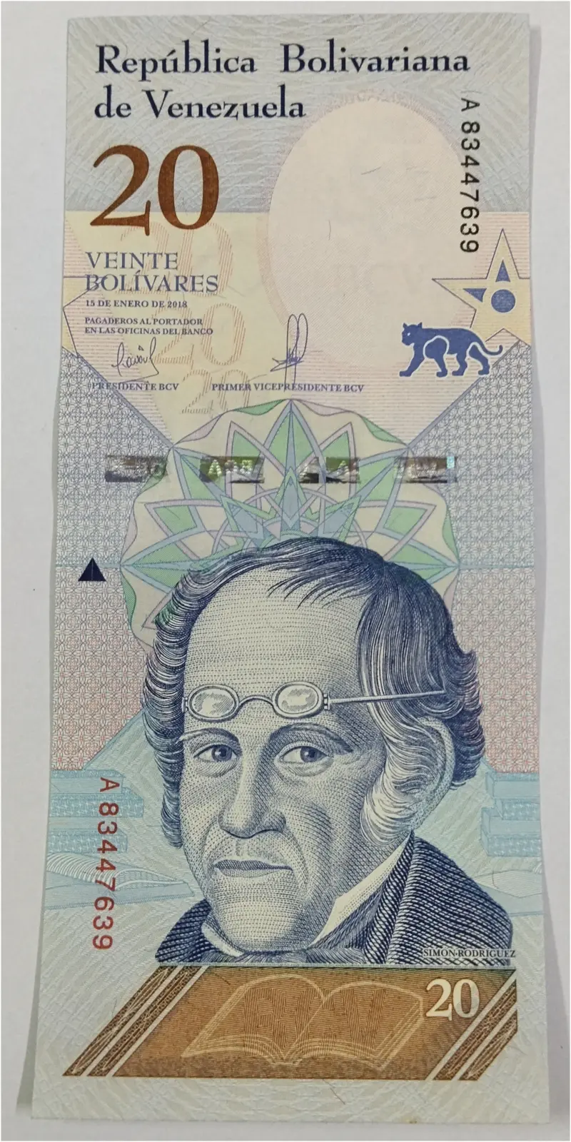 VENEZUELA  - 20 BOLIVARES - UNC & MINT CONDITION (2018) - 1