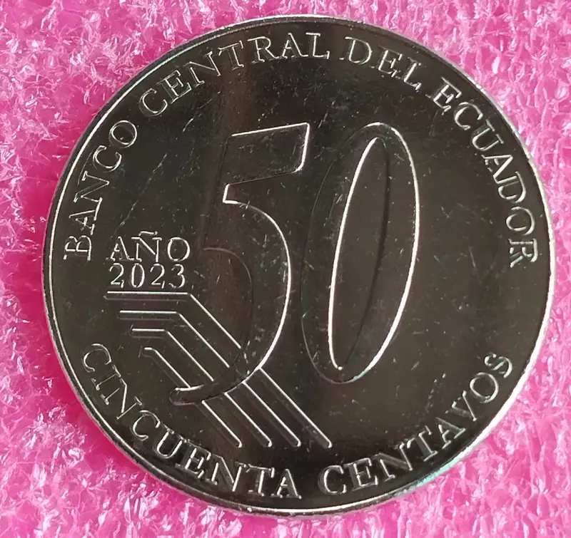 ECUADOR - 50 CENTAVOS COIN - B UNC CONDITION (2023) - 1