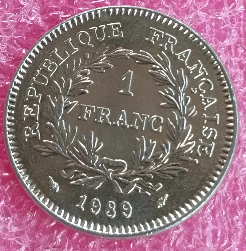 FRANCE - 1 FRANCE COIN - COMMEMORATIVE  - UNC CONDITION (1989) - 1