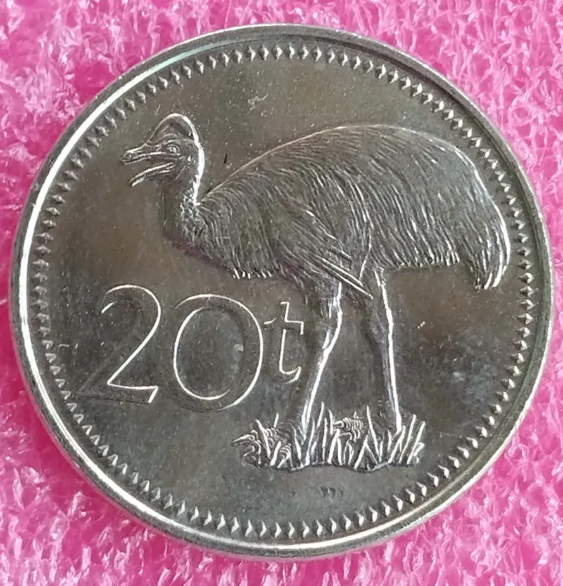 PAPUA NEW GUINEA - 20 TOEA COIN - UNC MINT CONDITION - 1