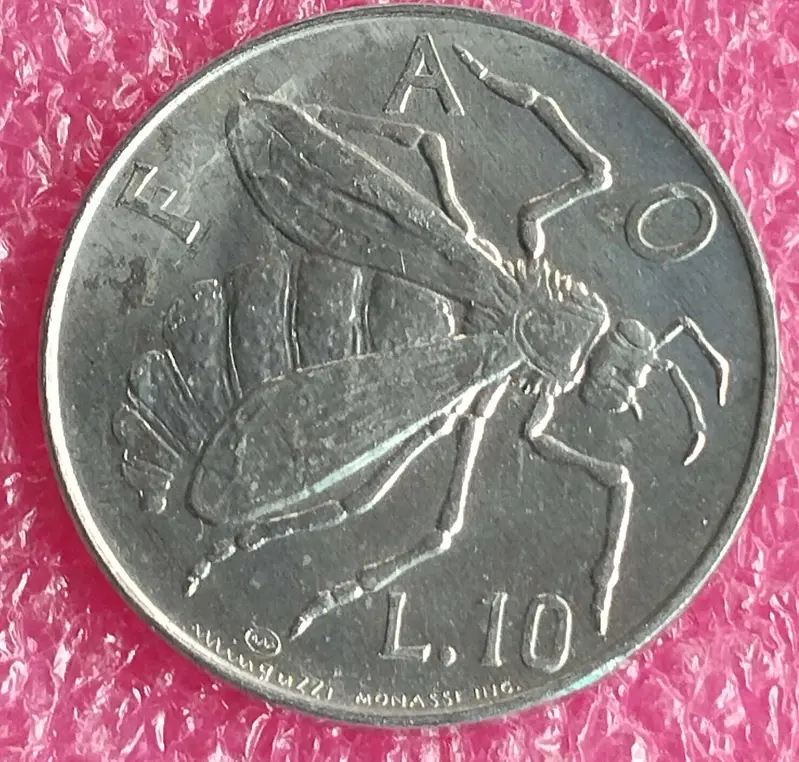SAN MARINO - 10 LIRE COIN - UNC CONDITION (1974) - 1
