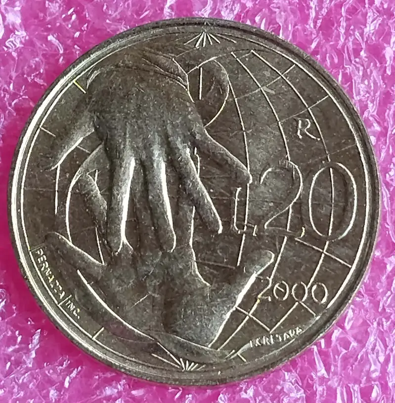 SAN MARINO - 20 LIRE COIN - BUNC CONDITION (2000) - 1