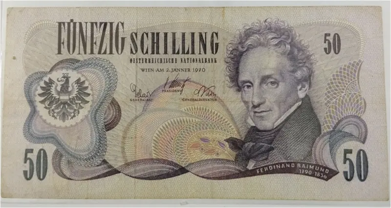 AUSTRIA - 50 SCHILLING - VF condition (1970) - 1