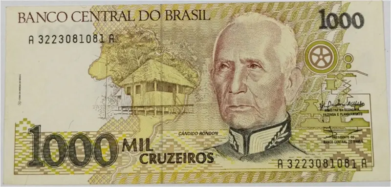 BRAZIL - 1000 CRUZEIROS - UNC CONDITION (1990) - 1