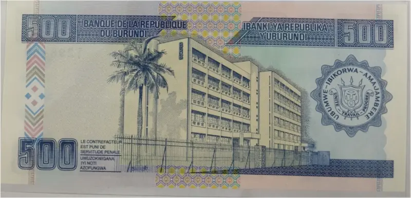 BURUNDI - 500 FRANCS - UNC MINT CONDITION (1995) - 1