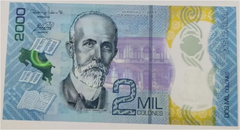 COSTA RICA - 2000 COLONES POLYMER NOTE -  GEM UNC MINT CONDITION (2018 & 2022) - 1