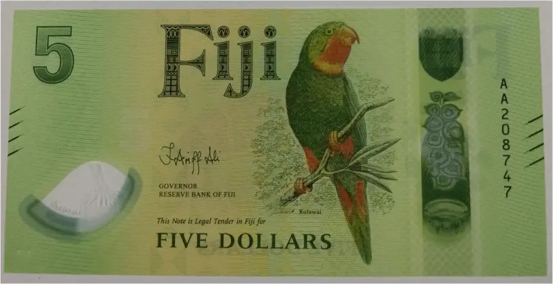 FIJI - 5 DOLLARS - POLYMER NOTE - GEM UNC MINT CONDITION (2026) - 1