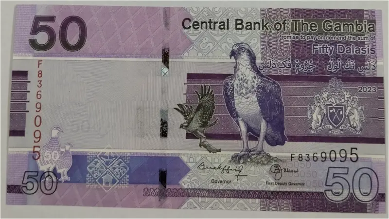 GAMBIA - 50 DALASIS -  GEM UNC MINT CONDITION (2023) - 1