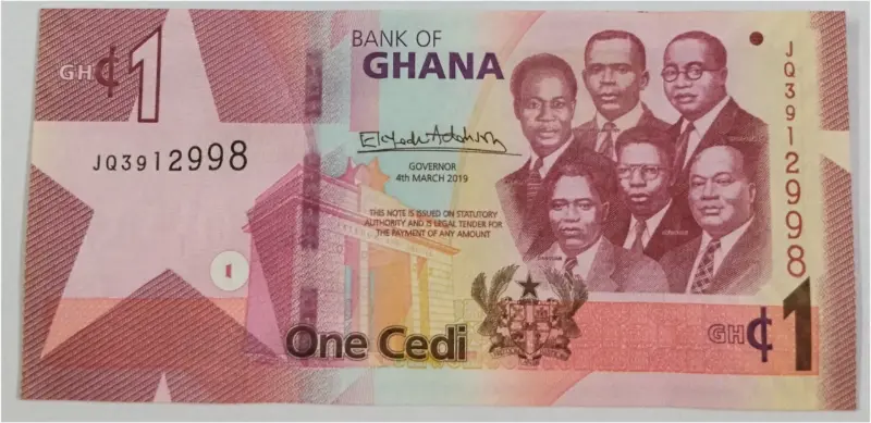 GHANA - 1 CEDIS - GEM UNC MINT CONDITION (2019) - 1