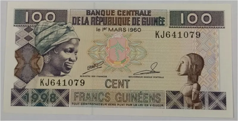 GUINEA - 100 FRANCS - UNC & MINT CONDITION  - 1