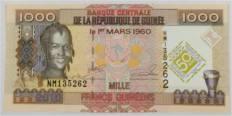 GUINEA - 1000 FRANCS - UNC & MINT CONDITION (2010) - 1